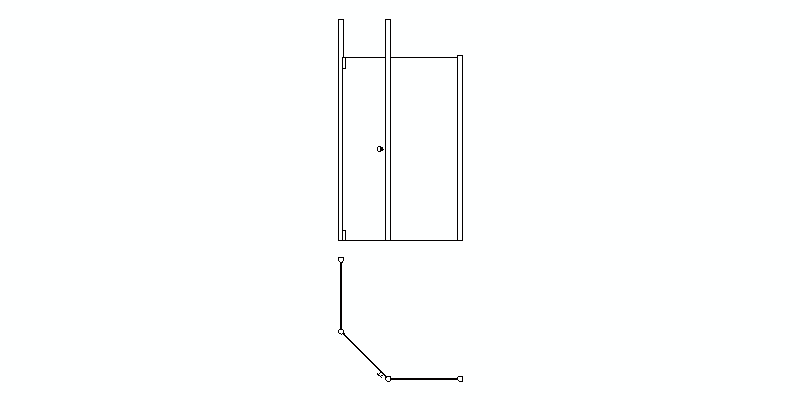 Square Shower Tray, Side 800mm, Mod. 3